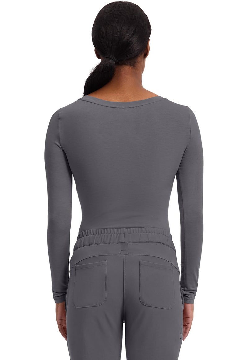 Healing Hands Women's Underscrub Soft Knit Melissa Longsleeve Scrub Tee with Breathable & Easy Care Fabric Plus Size 5047, 2XL, Pewter - Image 5